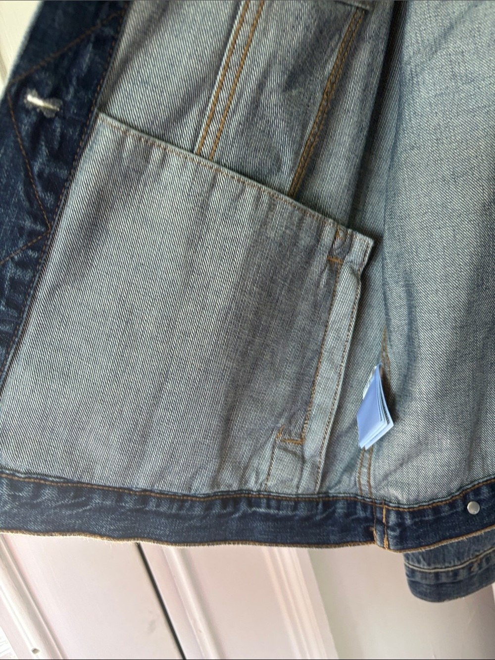 NWT GAP XL Tall Medium Blue Denim Jacket with Button Front - Picture 5 of 7
